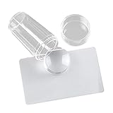 Einteiliger Durchsichtiger Silikon-Geleestempel, Nail Art Silikonstempel Mit Nagelschaber, Nail Art Silikonstempel Nail Art Stamping Stamper Für DIY Nail Art Supply