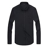 Hemd Herren Langarm Slim Fit Mode Hemd Herren Einfachheit Einfarbig Trend Hemd Herren Business Work Lässig Shirt Herren Klassische Nicht-Eisen Hemd H