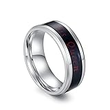 Agoble Damen Ringe, Freundschaft Ringe Edelstahl Schwarz Edelstahl Schrift 'Seine Königin' Größe 52 (16.6) Frei G