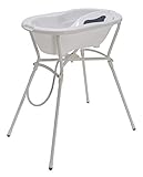 Rotho Babydesign Komplett-Badeset mit Wanne und Klapp-Ständer, 0-12 Monate, Max 25kg, TOP, Weiß, 21060000101