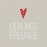 Servietten Tischdeko Geburtstag Essen Lieblings Freunde Stück 3-lagig 33x33cm, Plus Menükarte A5