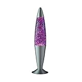 Lavalampe lila Violett Glitterleuchte Jenny E14 25W inklusive Leuchtmittel Geschenk Weihnachten Retro Leuchte Glitzer Stimmung