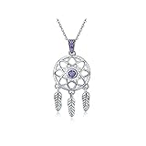 CHING Halskette Schmuck 925 Sterling Silber Damen Einfache Quaste Lila Halskette Anhänger Jahrestag Muttertag Schmuck Geschenk Für Mama Und Frau F