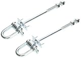 KOTARBAU® 2er Set Schaukelhaken M12 x 190 mm mm mit Schäkel und Bolzen für Schaukelbalken Sicherheitshaken Schaukel Befestigung Bolzen Haken Gewinde Verzink