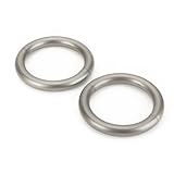 Umbra Halo Gardinenraffhalter – Magnetische Drapier Ringe für Vorhänge und Gardinen, Set mit 2 Ringen, Metall / Nick