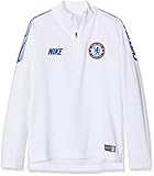 Nike Kinder CFC Y NK Dry SQD DRIL Long Sleeved T-Shirt, White/Rush Blue, M