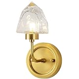 DKOUPTO Goldene Industrie-Wandlampe, Kupfer-Wandlampe, Leichter Luxus, Persönlichkeit, kreative Wohnzimmer-TV-Wandlampe, postmoderne Schlafzimmer-Arbeitszimmer-Flur-Korridor-Lamp