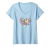 Damen JoJo Siwa Valentine's Day Pop Candy Icons Filled Heart T-Shirt mit V