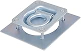 4X Zurrösen mit Gegenplatten und Schrauben, Zurrmulden, Zugkraft 800daN, Anhänger Zubehör, Verzurrösen für PKW, Anhänger, Bodenp