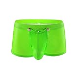 BIKETAFUWY Lederslips Herren Boxershorts Sexy Unterwäsche Männer Kunstleder Dessous Briefs Boxer Shorts Unterhose Atmungsaktiv Hose Leder Slips Geschenke M