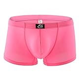 JFSFAS Security Hose badeslip männer Unterhose Boxershorts für Jungen Retro Shorts Men Herren Unterhosen sexy Push up A3 Rot L