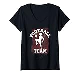 Damen Fußball Türkei-Flagge für Damen, Fußballspieler T-Shirt mit V