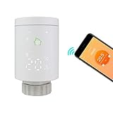 KETOTEK Smart Zigbee Heizkörperthermostat WiFi Alexa Google Home Kompatibel Heizkörper Thermostatkopf, Heizkörper Thermostatventile Tuya Smart Life APP (Enthält kein Gateway)
