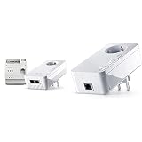 Devolo dLAN 1200+ DINrail WiFi ac (1x Gigabit-Powerline-Bridge für die Hutschiene und 1x dLAN 1200 WiFi ac Adapter) & dLAN 1200+ Powerline (1200 Mbit/s Netzwerk über die Steckdose) weiß