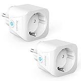 WLAN Smart Steckdose 2er Pack, Intelligente Plug Smart Home Steckdosen Wifi Stecker, Aoycocr Smart Plug funktioniert mit Amazon Alexa und Google Home, Timer Funktion, ohne Hub benötig