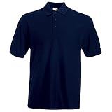 Fruit of the Loom Herren 65/35 Poloshirt, Blau-Blue (Deep Navy), L