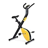 FMHCTN Klappbarer Heimtrainer Cardio-Training Einstellbare Hanteln Sitzhöhe Indoor-Heimtrainer Mini-Radfahrrad Pedal Laufen Gewicht Fitnessgeräte Fitnessgeräte Sportgeräte Sport (Gelb)