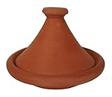 Marokkanische Tajine natur 1-2 Personen Ø 22 cm, Tagen, Gartopf zum Kochen, Marokkanischer Kochtopf, in drei Größen erhältlich, Schmortopf, Premium Qualität, für alle Herdarten und Backofen geeig