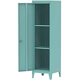 Zxqiang Stahlspind Aktenschrank Metall Spind Aufbewahrungsschrank Schlüsselschrank Abschließbarer Kleiderspind Stahlblech Lagerschrank Mit 3 Fächern Leichte Montage 137cmX38cmX38cm,B