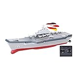 RC ferngesteuertes Mini Kriegsschiff, Flugzeugträger, Schlachtschiff, Schiff, Boot, Komplett-Set inkl. integr. Akku, Fernsteuerung,