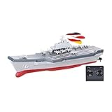 RC ferngesteuertes Mini Kriegsschiff, Flugzeugträger, Schlachtschiff, Schiff, Boot, Komplett-Set inkl. integr. Akku, Fernsteuerung,