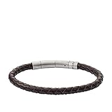 Fossil Homme Bracelet tressé en cuir JF03187040