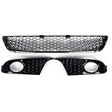 Auto Frontstoßstange Lampe Grill Abdeckung Lünette Set Unterer Grill Fit for VW Golf MK6 2009-2012 5K0853665 5K0853666 Nebelscheinwerfer G