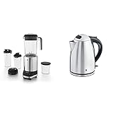 WMF Kult Pro Multifunktionsmixer Hochleistungsmixer, 30.000 U/min, Smoothie Maker, Standmixer, Ice-Crush Funktion & Stelio Wasserkocher Edelstahl 1,7l, elektrischer Wasserkocher mit Kalkfilter, 2400 W