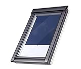 VELUX Kunststoff Dachfenster mit 2-fach Verglasung inkl. Eindeckrahmen und gratis Rollo (66 x 140 (FK08))