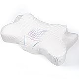 Memory Foam Kissen, Jahy2Tech Nackenkissen Kopfkissen Ergonomisches Kissen für Nacken und Schulter Schmerzen, Nackenstützkissen, Seitenschläfer Rückenschläfer und B