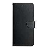 FFFICE Wallet Case für REALME NARZO 30A, Echtleder-Schutzhülle mit Ständer, Kartenfach, Fotorahmen, Standard-Klapphülle für OPPO REALME NARZO 30A - Schw