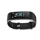 Smartwatch temperaturuhr.Smart Watch Fitness Tracker Armband S5 Aktivität Temperatur Herzfrequenzschlaf Wasserdicht Für Frauen Männer Schw