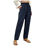 VRTUR Damen Sweathose Lang Casual Freizeithose Jogginghose Straight Bein Hose Sporthose Jogginghose Trainingshose Lang mit T