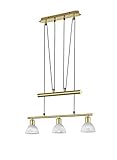 Trio Leuchten LED-JoJo-Pendelleuchte 'Levisto' in Messing matt, Glas alabasterfarbig weiß 371010308