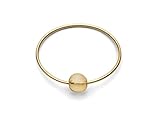JUKSEREI Damenring Gold Birthstone-Ring November Citrin - Geburtsring/Geburtstagsring Citrine Hell Gelb Freude Spaß + Leichtigkeit - RBSCHNOVg-54