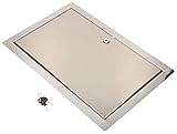 KOTARBAU® Revisionsklappe Größe 25x40cm mit Schlüssel Edelstahl Silber für R