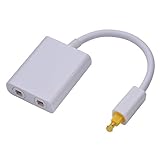 Toslink optischer Kabel-Splitter mit zwei Anschlüssen, digitaler Glasfaser, optischer Splitter-Adapter mit Audiokabel, 1 in 2 O