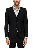 s.Oliver BLACK LABEL Herren 02.899.54.4419 Anzugjacke, Schwarz (Black 9999), 44