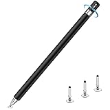 MEKO drehbarer Stift für Tablet Eingabestift Disc Touchscreen Touch Pen, universal Stylus Pen 100% kompatibel mit Apple iPhone iPad Surface Samsung Huawei und Anderen Touchscreen Tablets (Schwarz)