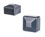 Zaunpfahlkappe 80x80 10 Stück Anthrazit quadratisch Zaunpfostenkappen Zaunabdeckung Kunststoff Deckel Zaunkappen EMF