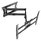 XTRARM TiTon 100 cm Wandabstand TV Wandhalterung, Langer Schwenkarm, neigen, schwenken, rotieren, ausziehen, für TV ca. 42-75 Zoll bis 60kg bis VESA 600x400mm, TV-Halterung