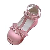 KMKM Mary Jane Schuhe Lolita Süße Runde Schuhe Plattform Damen Retro College Stil Party Cosplay Stil Mode Leder Schuhe Dicke Ab