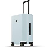 LEVEL8 Koffer Trolleys Hartschalen Leichtgewicht 100% PC Trolley Hartschalen Case Elegance Micro-Diamond Textured Design Handgepäck 8 Spinner S/M, Größe M (61cm,65L,Hellblau )