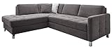 Cavadore Ecksofa Paolo mit gesteppter Sitzfläche / Großes Sofa in L-Form im modernen Design / 233 x 80 x 196 / G