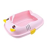 YZERTLH Katzenklo Schöne Katze Wurf Box mit Scoop PET Hundekatze-Toilette abnehmbares Design halbgeschlossene Haustier-Wurf-Box geeignet für 2,5-7.5kg PET-Katzen und H