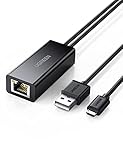 UGREEN Ethernet Adapter für Chromecast und TV Stick Micro USB auf RJ45 LAN Netzwerkadapter mit USB 2.0 Netzkabel für Stromversorgung