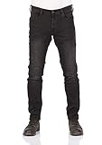 MUSTANG Herren Jeans Real X Oregon Tapered K Stretchhose Jeanshose Sweathose Denim 87% Baumwolle Blau Schwarz Grau, Größe:W 38 L 36, Farbauswahl:Black Denim (881)