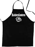 ShirtShop-Saar Kaiserslautern (Bulldogge/Hund); Städte Schürze (Latzschürze - Grillen, Kochen, Berufsbekleidung, Kochschürze), schw