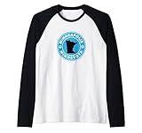 Minneapolis Minnesota Staatskarte Umriss Souvenir hellblau Rag