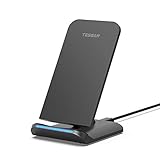 TESSAN Wireless Charger, Ladestation iPhone Kompatibel mit iPhone 12/11/X/XR/XS/8, Induktive Ladestation 15W Kompatibel mit Samsung Galaxy S21/S20/S10/S9/S8, Kabellose Ladestation L